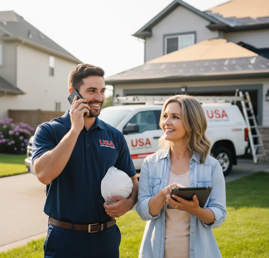 USA Roof Repair Experts customer support in Evergreen